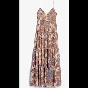 Express Paisley Tiered Maxi Dress